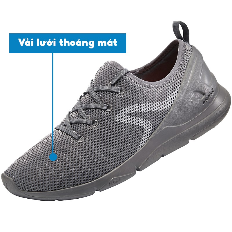 Giày thể thao nữ Decathlon newfeel PW 100 dành cho đi bộ nhanh - Xám Đậm