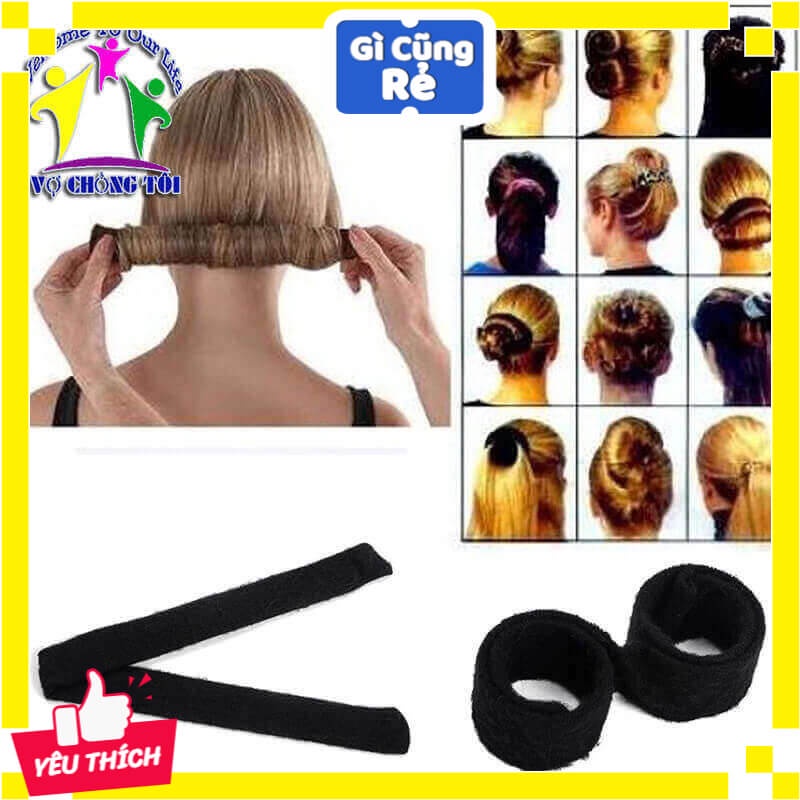 Phụ kiện tóc nữ, dụng cụ búi tóc hairagami, tạo kiểu số 8 sang chảnh - thương hiêu Vợ Chồng Tôi