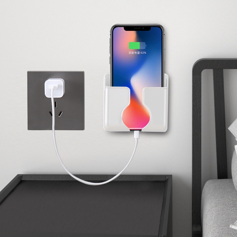 Li Giá Đỡ Sạc Gắn Tường Cho Tất Cả Các Loại Điện Thoại Di Động Ngăn Ngừa Dây Cáp Hư Hại Mạnh Dễ Lắp Đặt