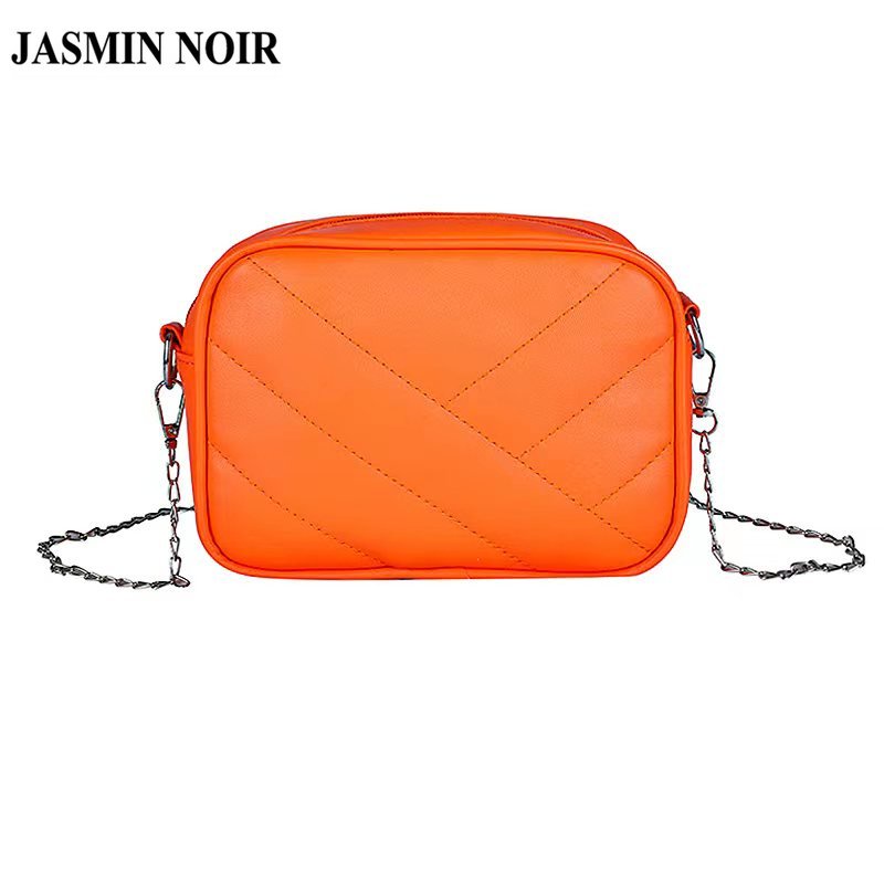 Túi Đeo JASMIN NOIR Chéo Nắp Gập In Họa Tiết Kẻ Sọc Cho Nữ