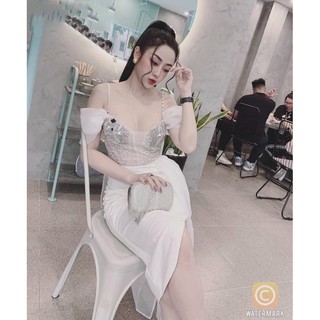 ĐẦM BODY RỚT VAI ĐÍNH ĐÁ PHỐI BÈO