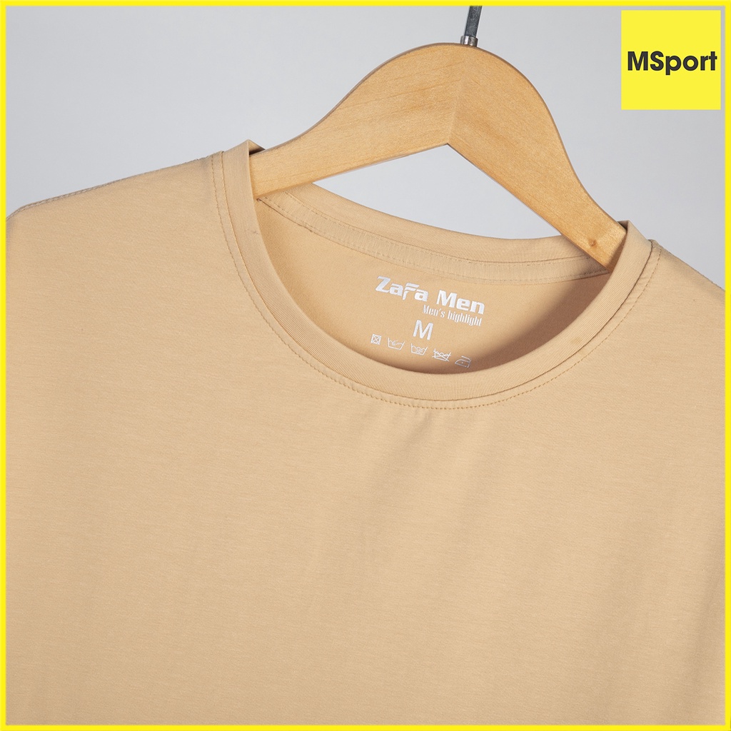 Áo Thun Trơn Nam Cổ Tròn Chất Vải Cotton 100% Mềm Mịn Thấm Hút Mồ Hôi Tốt Màu Mỡ Gà