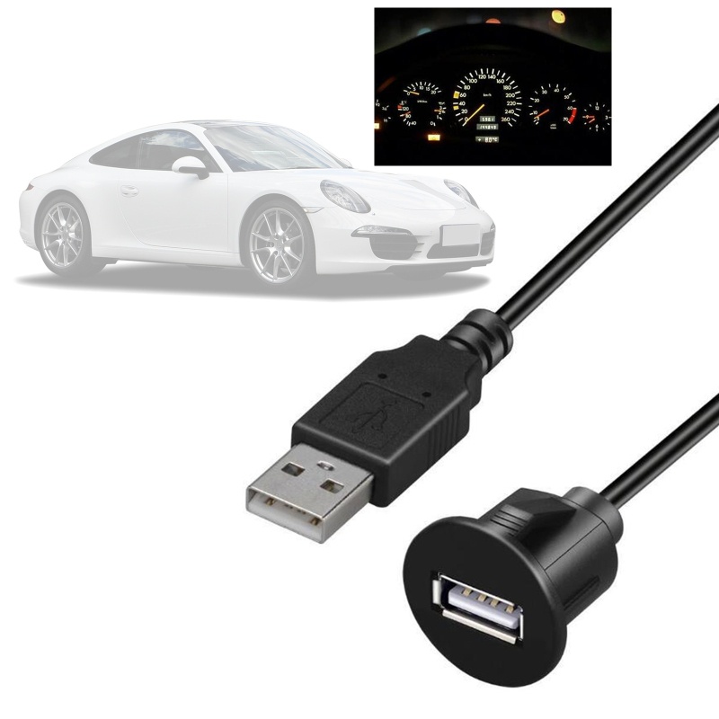 Dây Cáp Nối Dài Cổng USB 2.0 Bằng Nhựa Cho Bảng Điều Khiển Xe Hơi | BigBuy360 - bigbuy360.vn