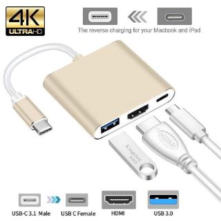 Bộ Chuyển Đổi Usb-C 3.1 Type-C Sang Hdmi Usb 3.0 Cho Macbook Air 12