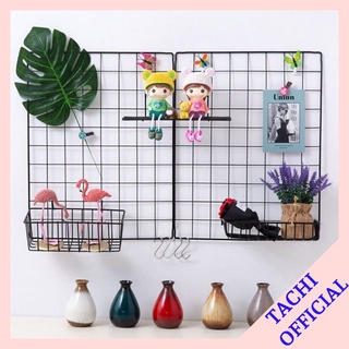 Khung lưới sắt trang trí treo tường derco lắp kệ màu đen làm kệ đa năng thông minh gia dụng Tachi Store