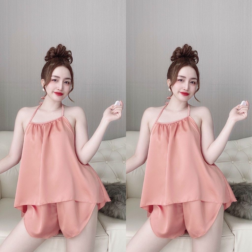 Đồ Ngủ Nữ BIGSIZE Đồ Ngủ Sexy lụa Satin cao cấp mềm mại xinh xắn &lt; 65KG