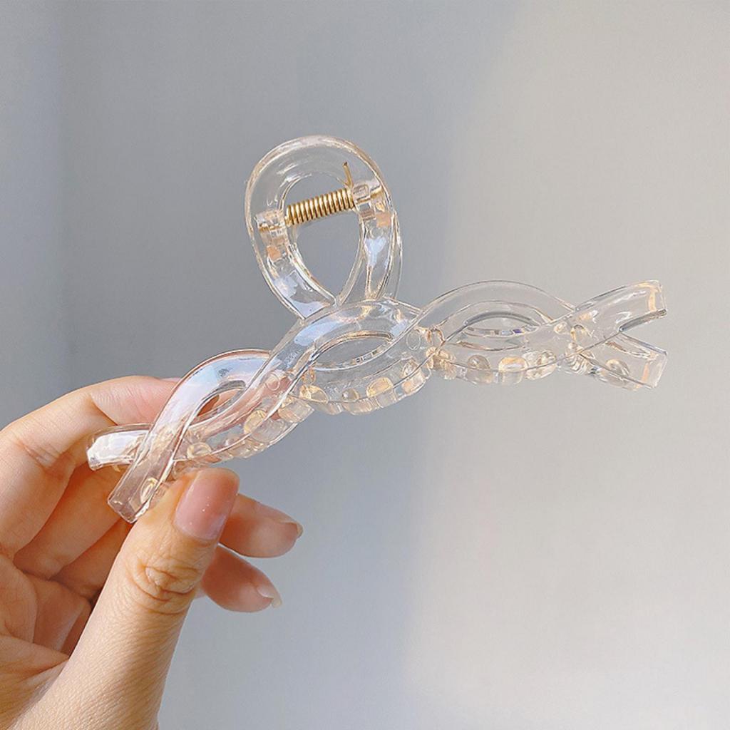 Kẹp Tóc Trong Suốt Họa Tiết Hình Học Cho Nữ