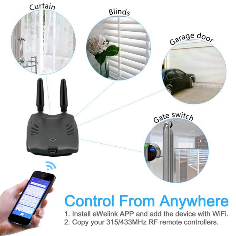 Bộ Điều Khiển Tần Số Kép Không Dây Wifi Rf 315 / 433mhz I2Vn