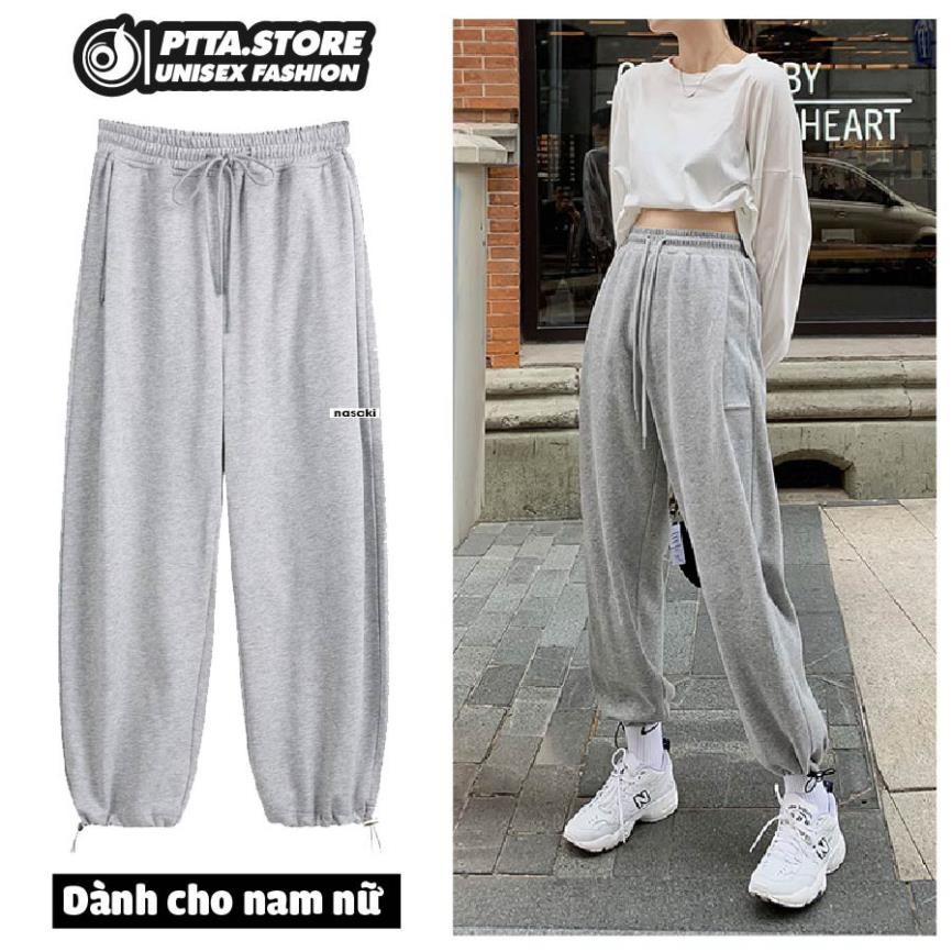 Quần Jogger Nam Nữ Form Rộng Ống Dây Rút SPUN 2 Màu Dáng Hiphop Thể Thao Vải Mịn