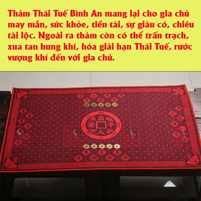 Thảm cửa phong thủy thái tuế trấn trạch chiêu tài lộc bình an may mắn - TÔ TÂM QUANG