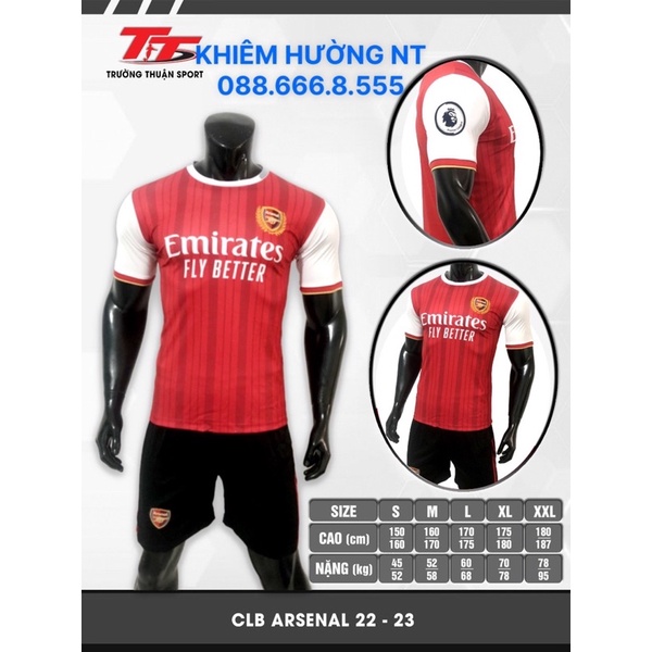 Áo Bóng Đá CLB Arsenal Đỏ Sân Nhà ,Sân Khách Đủ Mẫu Mới Nhất 2021-2022