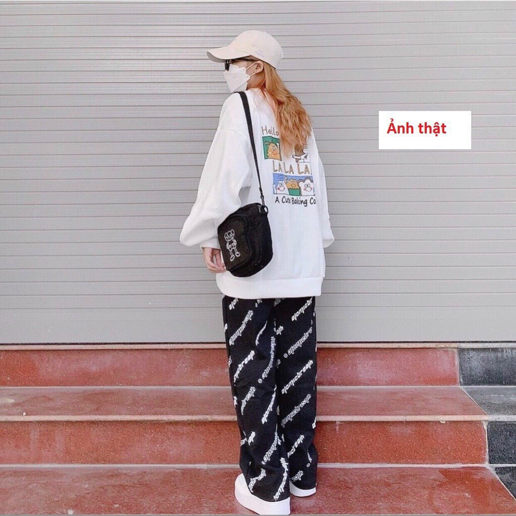 Áo sweater nam nữ vải nỉ mềm mịn form đẹp (cookie,lalala)
