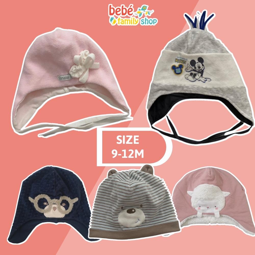 [9-12M] Mũ trùm đầu cho bé trai, bé gái mùa đông chất len, lông cừu, cotton/ Nón, Mũ xuất dư cho bé 1 2 3 tuổi - NL