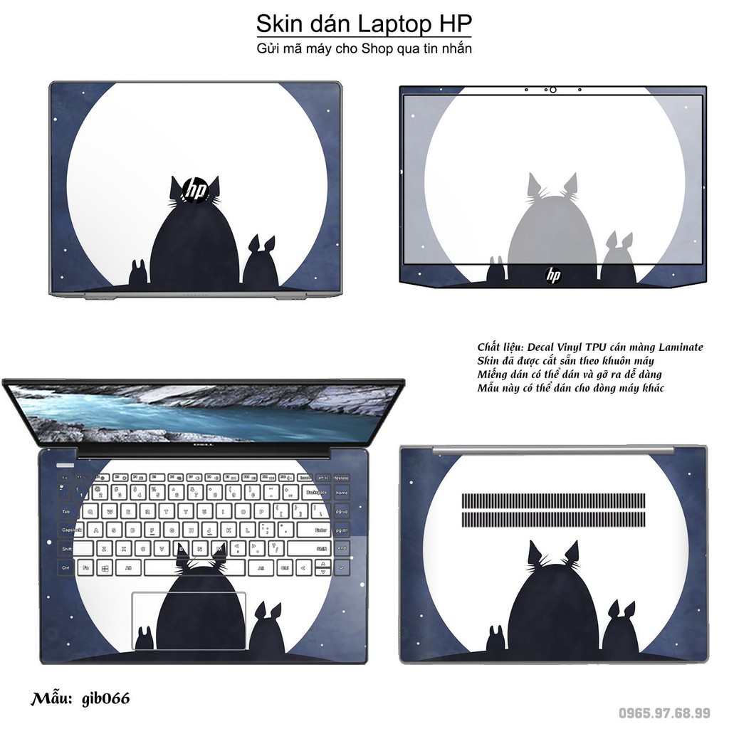 Skin dán Laptop HP in hình Ghibli _nhiều mẫu 10 (inbox mã máy cho Shop)