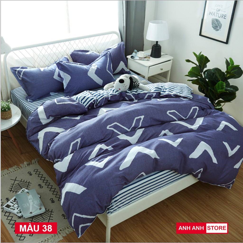 [Hot Sale] Bộ Vỏ Chăn Ga Gối Cotton Poly Hàn 4 món nhập khẩu, hoạ tiết sang trọng - AnhAnhHome | BigBuy360 - bigbuy360.vn