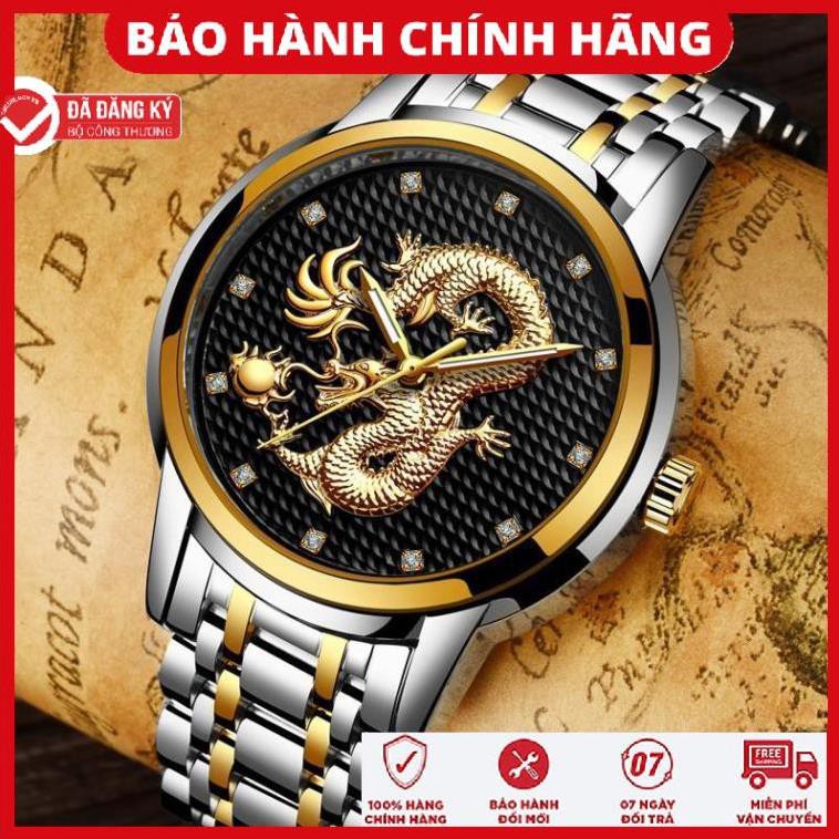 Đồng Hồ Nam ROMA DRAGON - Rồng 3D Nghệ thuật – Dây thép đúc đặt cao cấp