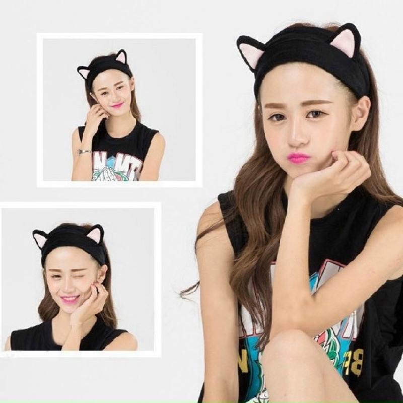 Băng đô tuban hình tai mèo siêu xinh ( shop giao màu ngẫu nhiên )
