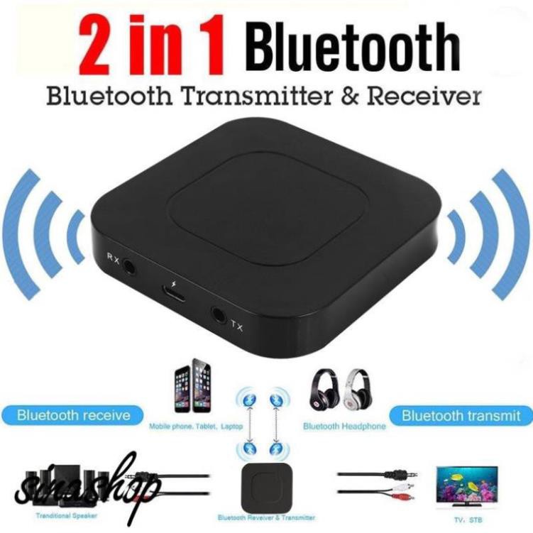 Bộ thu Bluetooth Bộ thu phát Bluetooth 2 trong 1 miễn phí TẶNG cáp nối dài 1 ra 2 đầu hoa sen-DC4289 +dc867