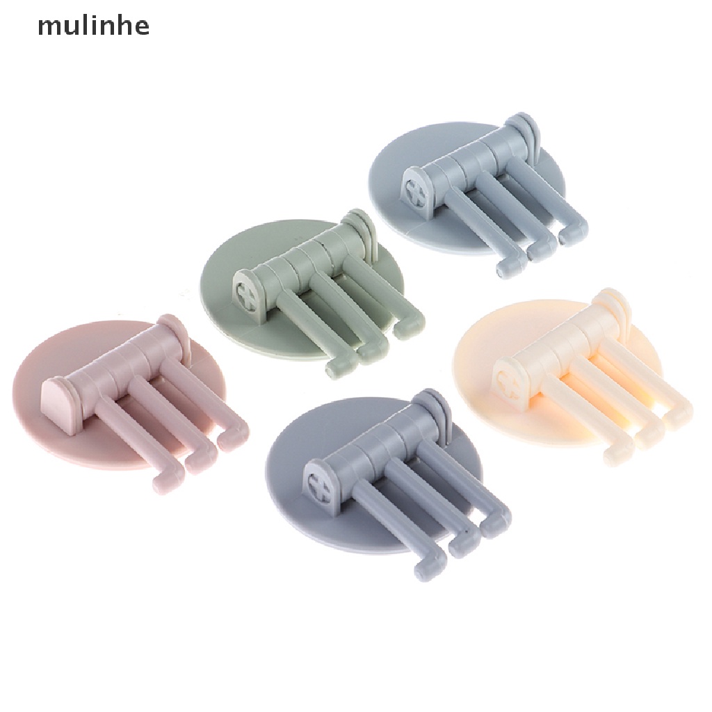 Móc Treo Đồ 3 Nhánh Dạng Xoay Gắn Tường Nhà Bếp / Nhà Tắm