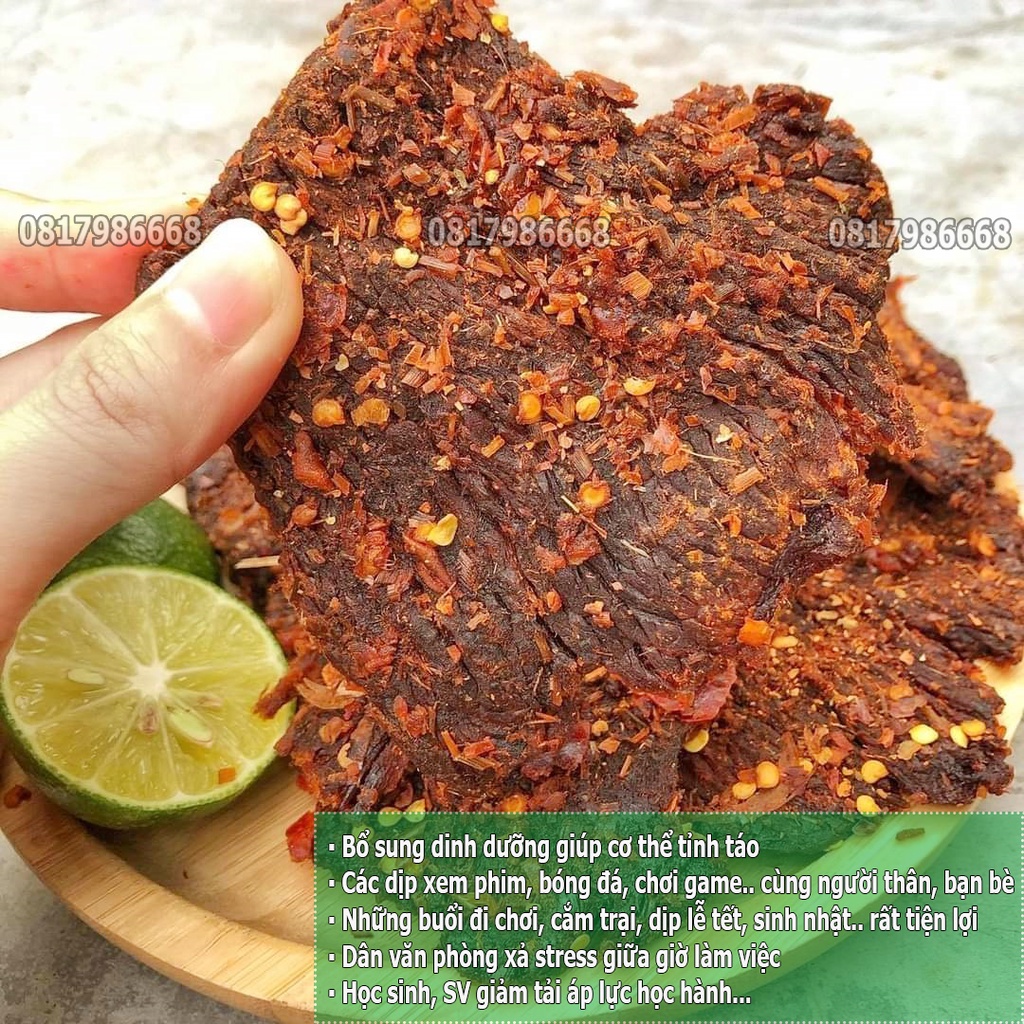Khô Bò Miếng Hảo Hạng Mường Then, Thịt Bò Khô Ba Thu Đậm Vị Siêu Ngon | BigBuy360 - bigbuy360.vn