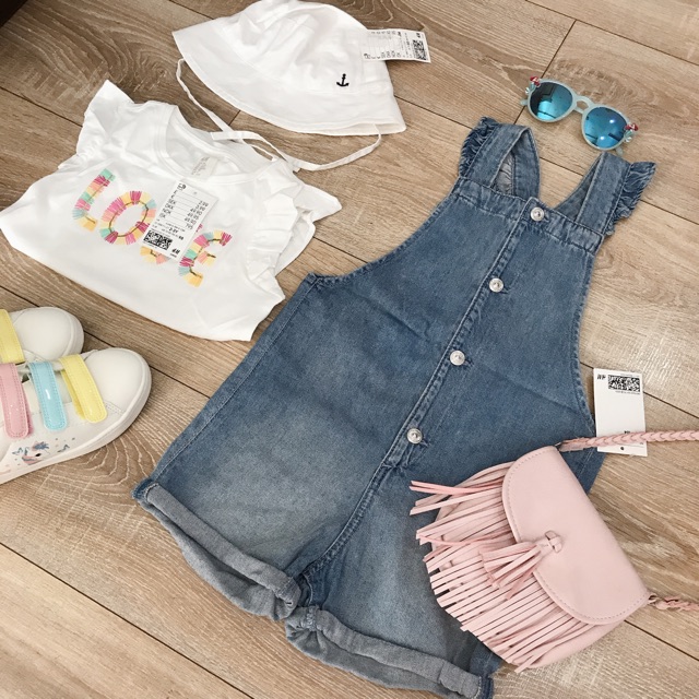 Yếm Jean HM authentic UK bé gái mềm mát