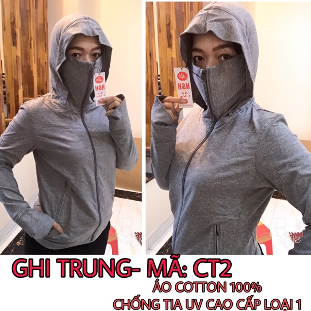 ÁO COTTON 100% CHỐNG TIA UV CHỐNG NẮNG CAO CẤP LOẠI 1