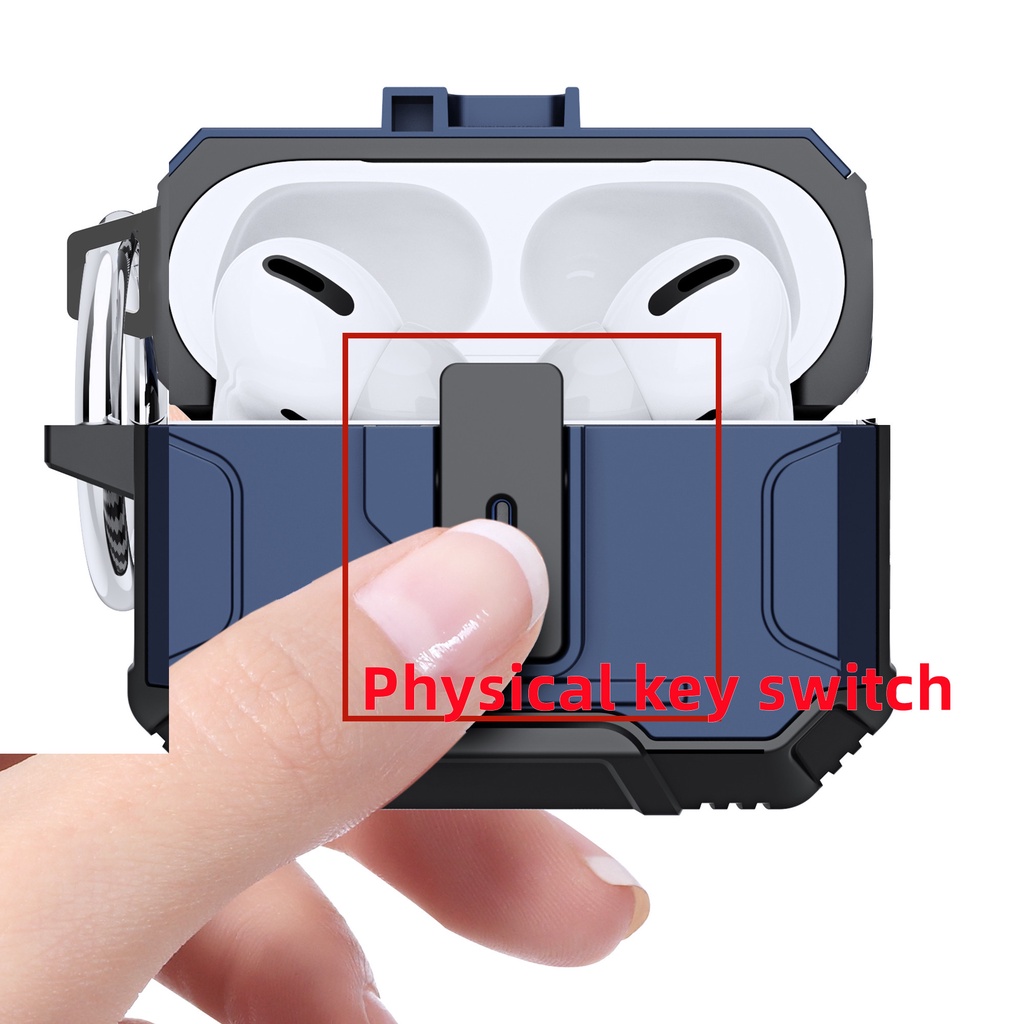 Vỏ Bảo Vệ Hộp Sạc Tai Nghe airpods 1 2 pro 3 2021 pro 2 2022 bluetooth Không Dây Bằng TPU + PC Hình Chìa Khóa Vật Lý