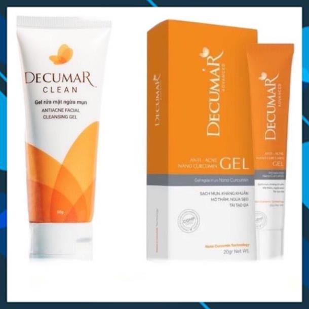 Bộ sản phẩm ngừa mụn Decumar Clean 50gr và Gel ngừa mụn Decumar New 20gr