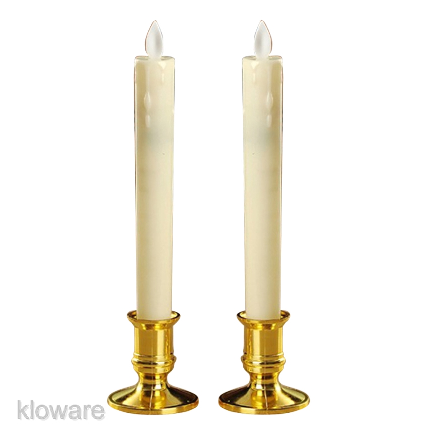 4pcs Battery Operated LED Candle Swinging Dancing Flame Realistic Candles