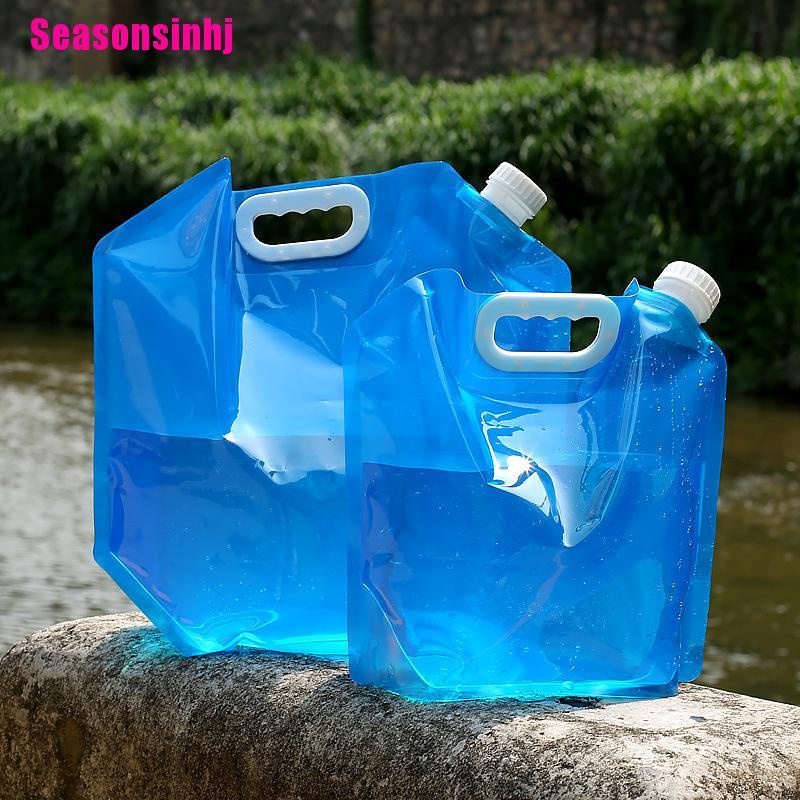 【Seasonsinhj】0.7/5/10L  Portable Folding Water Bag Car Foldable Water Tank Cont