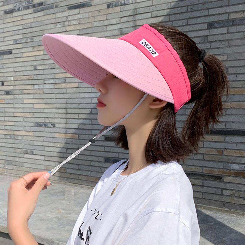 Mũ Lưỡi Trai Nửa Đầu Chống Nắng Vành Rộng Điều Chỉnh Được Thoáng Khí Thời Trang Mùa Hè Cho Nữ