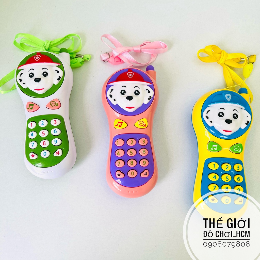 [RẺ ĐẸP] Đồ chơi điện thoại cầm tay chó cứu hộ dùng pin có tiếng vui nhộn cho bé thích khám phá hoạt hình Chó cứu hộ