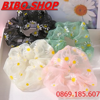 [SALE SỐc] Dây Buộc Tóc Vải Hoa Cúc Thời Trang Hàn Quốc, Cột Tóc Hoa Cúc Cho Nữ Nhiều Màu