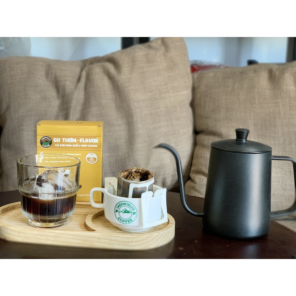 Cà phê phin giấy/cà phê túi lọc gu đậm Greenfields Coffee (hộp 5 gói) | BigBuy360 - bigbuy360.vn