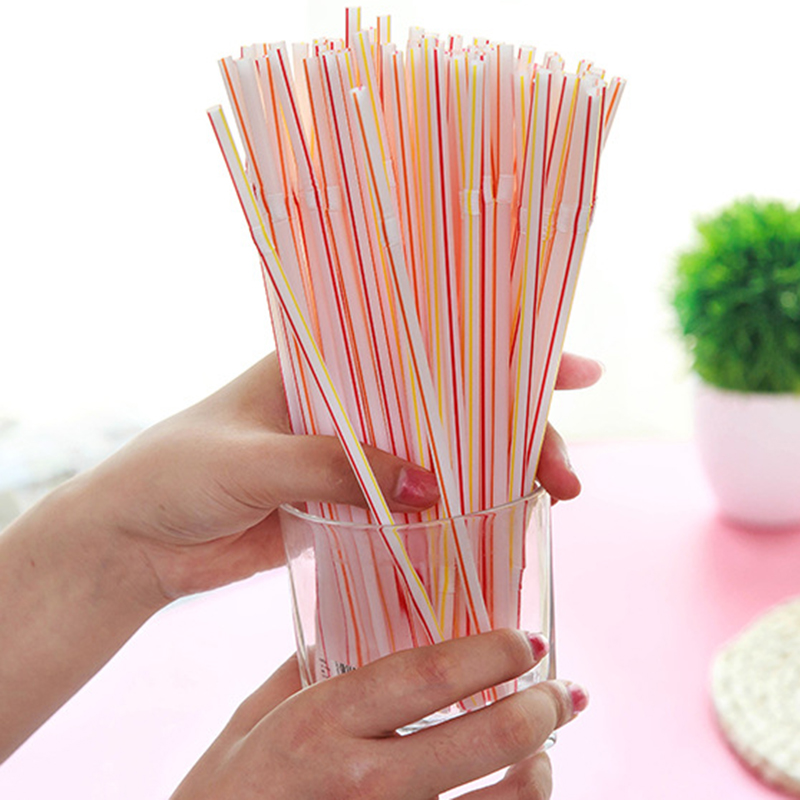 Set 100 Ống Hút Nhựa Dùng Một Lần Tiện Dụng