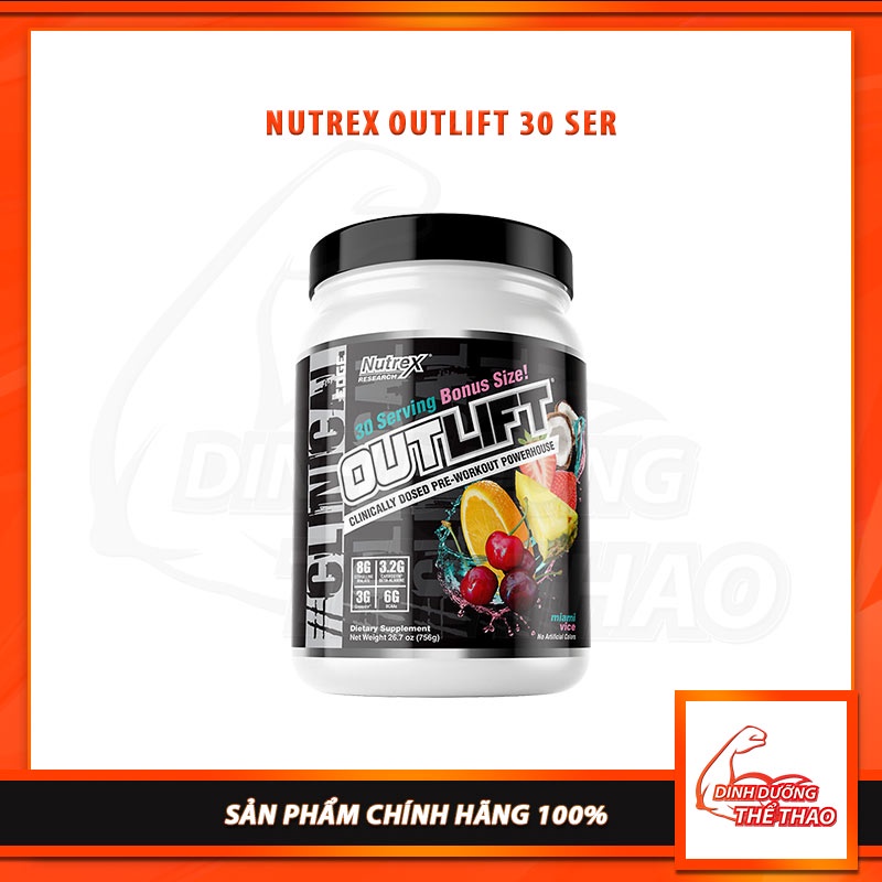 [GIÁ TỐT NHẨT] NUTREX OUTLIFT 30SER | Tăng Sức Mạnh Cho Người Tập Luyện Thể Hình