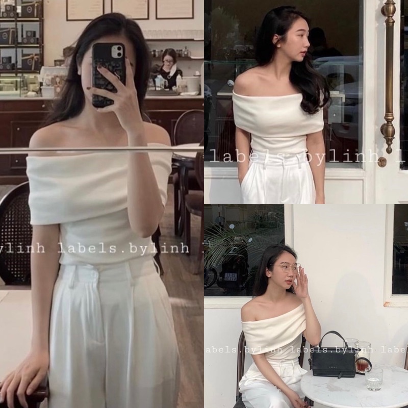 ÁO TRỄ VAI MÙA HÈ TAY CỘC HÀN QUỐC  ÁO TRỄ VAI ÔM BODY