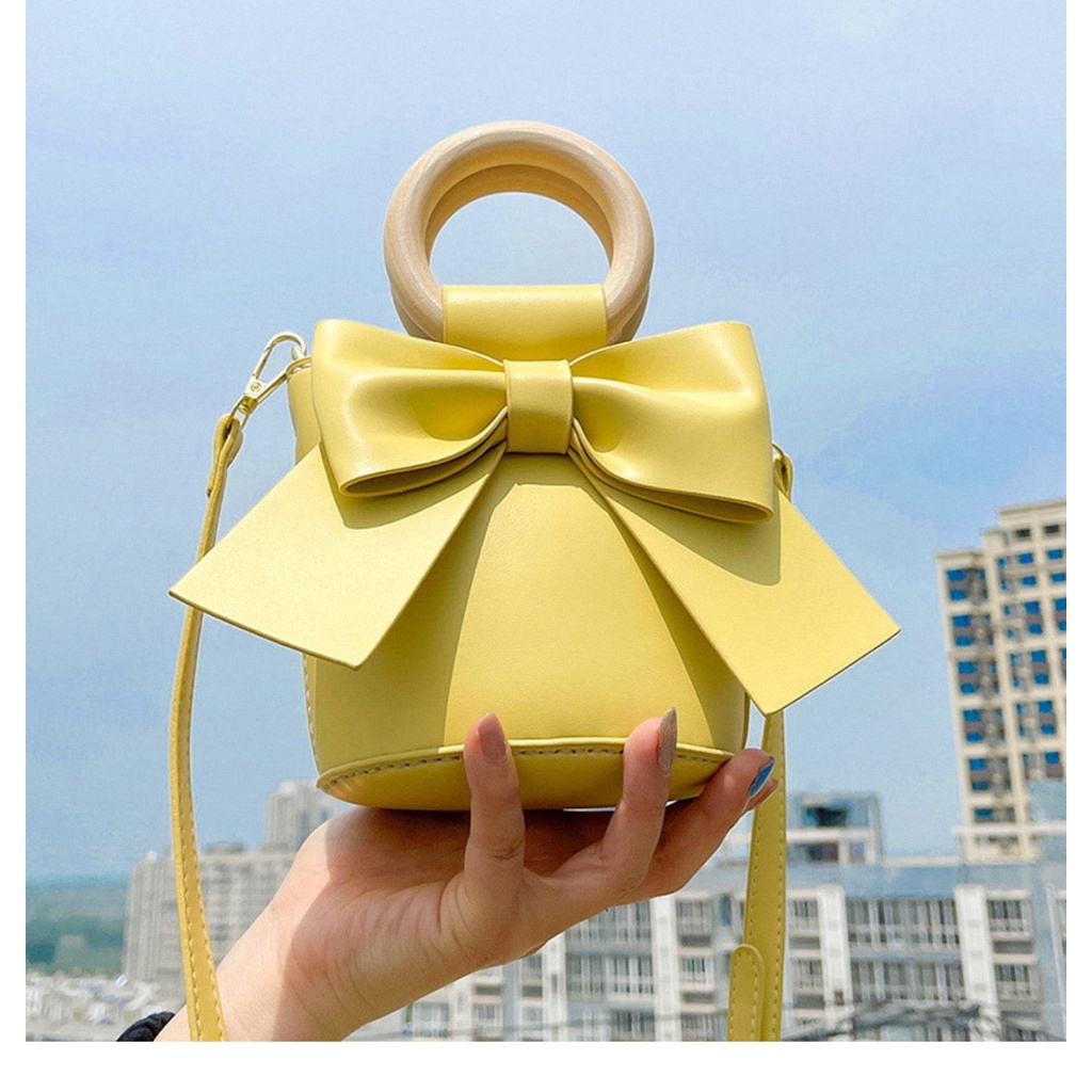 Túi Xách Handmade, Túi Nơ Da PU Quai Xách Tròn ❤️ Quà Tặng Sinh Nhật Bạn Gái Vô Cùng Ý Nghĩa