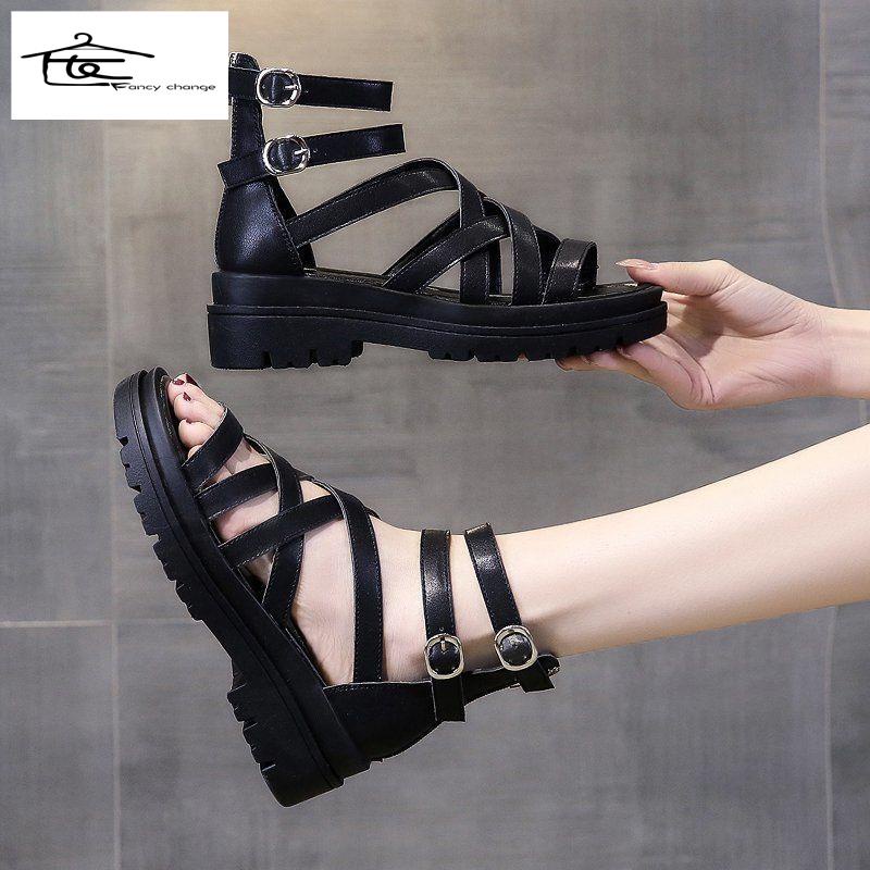 Giày Sandal Đế Mềm Tăng Chiều Cao Chống Trượt Thời Trang Mùa Hè 2022 Cho Nữ