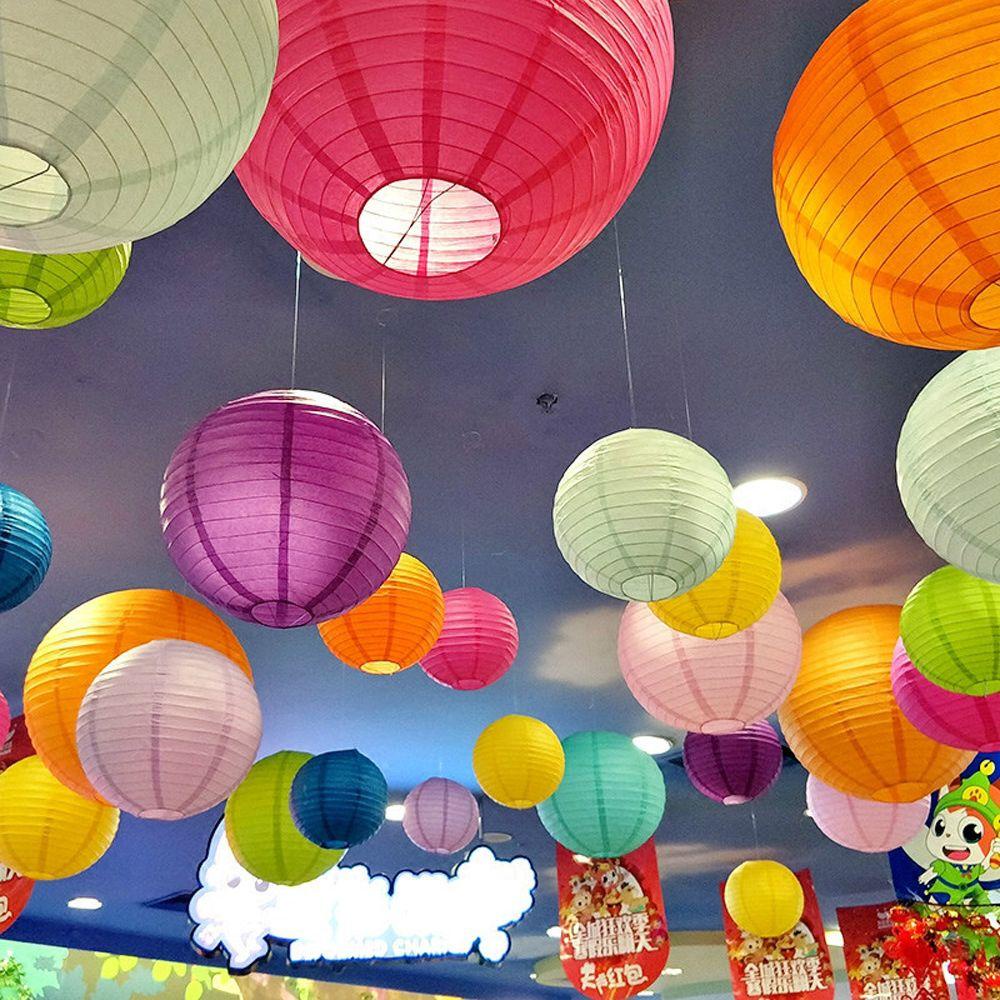 Lồng Đèn Giấy Hình Tròn Dùng Trang Trí Tiệc Sinh Nhật DIY