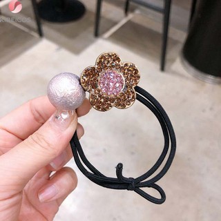 Dây cột tóc buộc tóc hình hoa đính đá hàn quốc cao cấp Màu Ngẫu Nhiên