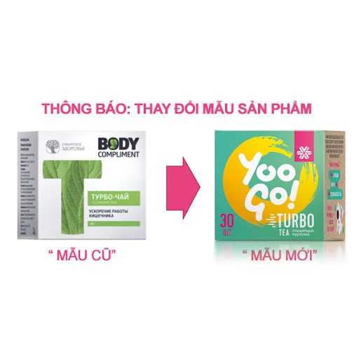 Trà thảo mộc giảm mỡ YOO GO Turbo tea