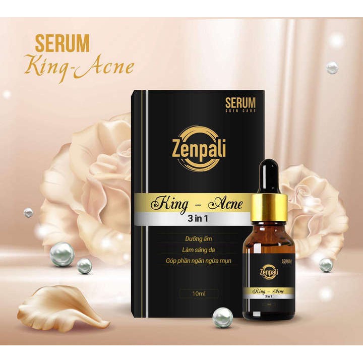 Serum Làm Giảm Và Ngăn Ngừa Mụn King Acne Zenpali (10ml) - Ngừa Mụn, Trắng Da, Dưỡng Ẩm, Làm Mờ Vết Thâm Mụn