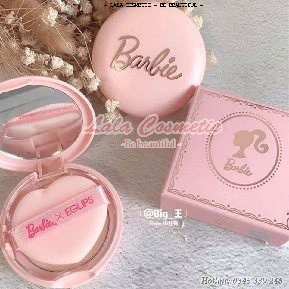 [HÀNG CHÍNH HÃNG] Phấn phủ dạng nén kiềm dầu Eglips Barbie Blur Powder Pact 9g bản GIỚI HẠN