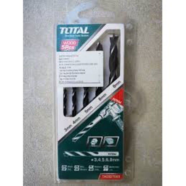 BỘ MŨI KHOAN GỖ 5 CHI TIẾT TOTAL TACSD7055  BỘ MŨI KHOAN GỖ DCA INGCO
