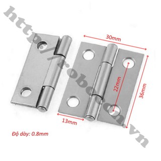 BẢN LỀ LÁ INOX 36MM (1 CẶP)