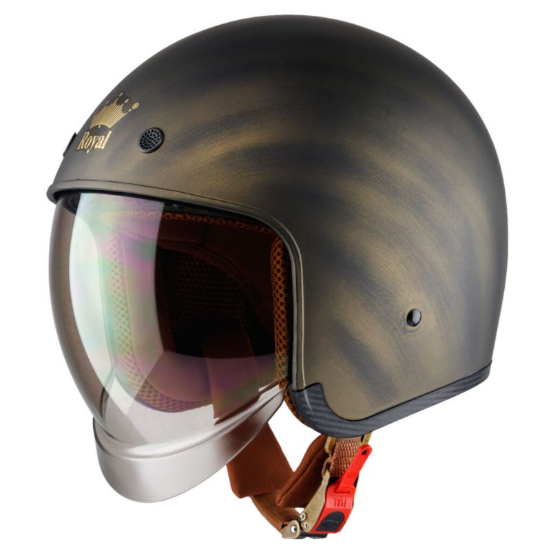 Nón bảo hiểm 3/4 kính âm M139 màu đồng xước - Mũ bảo hiểm Royal M139 BH 12 tháng