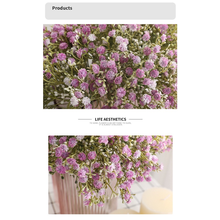 1bó 7pcs Gypsophila Bó Hoa hoa giả decor cây giả trang trí nhà trang trí phòng ngủ hoa đẹp