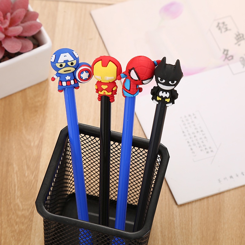 Bút Mực Gel Hình Người Nhện Marvel Dễ Thương Cho Học Sinh