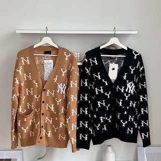 Áo Khoác Cardigan Dệt Kim Mlb Ny Kiểu Dáng Trẻ Trung Năng Động